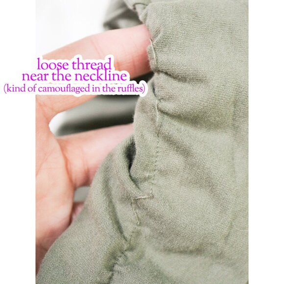 Sage Green Ruffle Neck Tank Top 🫒 ESPRIT - Picture 7 of 8